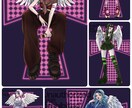 個性的でオシャレな女の子イラスト描きます 【ポップ×ゴス/ガーリー×毒っぽさ】映える一枚をお届け！ イメージ4