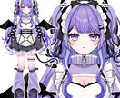 Vtuberキャラデザ～モデリング全て制作します キャラデザ・イラストのみ、配信画面、三面図等のご依頼も可能。 イメージ3