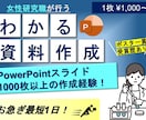 魅せるスライドでなく"わかる"スライドを作成します 目に留まるイラストを使い、伝わりやすい資料を作成します！ イメージ1
