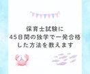 保育士試験に45日で合格した独学勉強法を教えます 低予算かつ短期間の独学で一発合格したい方向けにおすすめです イメージ1