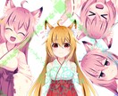 バストアップ立ち絵制作します 動画やゲームなどに使えそうな静止画イラストです イメージ1