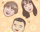 家族の素敵な似顔絵描きます ご結婚、ご出産、カップル、夫婦の記念日などに！ イメージ2