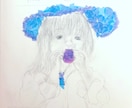 お子さまの絵を描きます 柔らかいタッチの鉛筆画とちぎり絵のmix画法 イメージ6