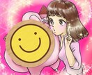 筆ペンで推しキャラとのツーショットアイコン描きます 好きなキャラとのツーショットの和のアイコンはいかがですか？ イメージ8