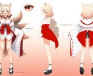 VTuber1からパーツ分けまで作成ます VTuberのキャラデザ、パーツ分け、3面図の作成をします。 イメージ2