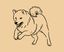 わんちゃん限定！愛犬を可愛いゆるい線画で描きます あなただけのシンプルで可愛い、ほっこり癒される線画イラスト✨ イメージ4