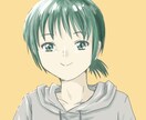 淡い色合いの似顔絵アイコン描きます デジタルイラストです。お好きなSNSにお使いください イメージ1