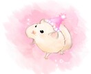 ハムスターや小動物をオイルパステル風に描きます 優しい色合いでふんわりとしたタッチが特徴です。 イメージ1