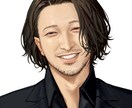 写真よりも柔らかく、落ち着いた似顔絵をお描きします リアルでクールなタッチ｜名刺・アイコン・プレゼントに！ イメージ2