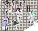 女の子立ち絵/キャラデザ制作いたします 綺麗め/シックな女性キャラクターイラスト制作いたします。 イメージ3