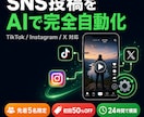 TikTok/IG/X投稿をAIで完全自動化します 毎日自動投稿・修正1回無料で安心対応 イメージ1