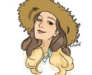 Hawaiian/Surfstyle似顔絵描きます サーフガールならではの色味、表現をします イメージ1