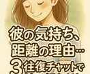 彼の気持ちを解き明かす恋愛チャット相談します 星と数秘で読み解く3回往復の恋愛チャット相談 イメージ1