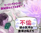 禁断の恋の行方、彼の気持ちを鑑定します *♡*不倫の恋、彼の気持ち専用 イメージ1