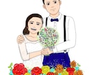 大切な人との似顔絵お描きします いただいたお写真から服装などもご要望をお聞きしてお描きします イメージ4