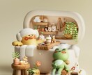 3Dかわいいミニチュア制作します 癒し系オリジナル空間を制作します イメージ1