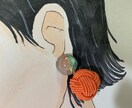 可愛い和風ピアスを作ります 縁起のいい水引とかわいいレジンを合わせます イメージ4