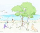 優しいタッチの手描きイラスト描きます 人物、街のイメージなど手描きで優しいイラスト描きます イメージ5
