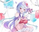 1枚絵制作✿キラキラ可愛いイラスト描きます 歌ってみたやグッズ制作用オリジナルイラストに！ イメージ2