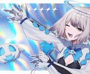 Y2Kな背景込みイラストを制作します Y2Kな一枚絵/配信サムネに映える/最短7日/商用利用OK イメージ1