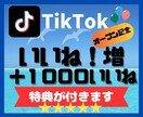 TikTokのいいね！１０００いいね増やします オープン記念！！販売数30人まで＋５０％増量サービス中 イメージ1