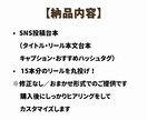 SNS投稿台本(タイトル・リール台本等)制作します AIを使ってリールのキャプション・ハッシュタグも15本分！ イメージ5