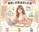 30日間伴走！行動の継続と目標達成をお手伝いします 「行動したい、続けたい」を形にする30日間の伴走サポート イメージ1