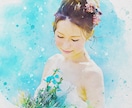 ふんわり優しいෆ˚*大人可愛い水彩画をお作りします デジタルデータ納品♡A4サイズプリントプレゼント*ᴗ ᴗ)⁾ イメージ1