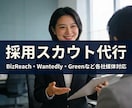 採用のスカウト代行を月5万円〜｜各種媒体対応します 返信率を意識した運用改善までサポートします イメージ1