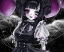 厚塗りでSNSアイコン､立ち絵､1枚絵描きます ゴシック、病み系、ロリィタ、ダークメルヘン、アンティークな絵 イメージ1