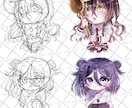 最強に可愛いミニキャラを描きます 商用利用可、複雑な装飾も追加料金なしです！ イメージ2