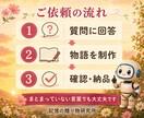大切な思い出を心に残る物語にします 言葉にできない気持ちを丁寧に物語へ紡ぎます。 イメージ2