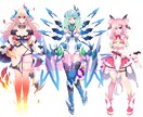 キャラデザ込みでVtuber作成いたします デザインからモデリング、立ち絵などを一括で承ります イメージ3