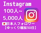 インスタ日本人フォロワーを30日かけて増やします インスタフォロワー30日ゆっくり増加【最高品質&お手頃価格】 イメージ1
