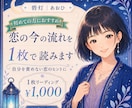 恋の今の流れを1枚で読みます 小さな灯りで恋の迷いを整えます イメージ1