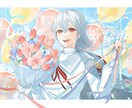 綺麗な光と自然の背景のイラスト・サムネお描きします あなたのキャラと楽曲の世界観を幻想的に仕上げます！ イメージ7