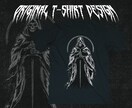 メタル/ダークアートのTシャツデザインします バンドTシャツは勿論、他の用途でもご使用いただけます イメージ1