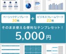 基本テンプレート30枚＋ビジネスフレームがつきます ビジネスフレームワークテンプレート15種類22枚付き！ イメージ1