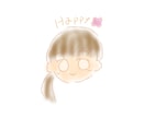 ゆるい女の子のイラストを描きます ゆる〜くほっこりする似顔絵的なものを提供できたらと思います。 イメージ1