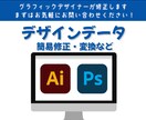 デザインデータ簡易修正・変換いたします 見積り必須!まずはお気軽にお問い合わせください! イメージ1