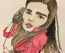 水彩の似顔絵を描きます 写真を元にポップに仕上げます。 イメージ2