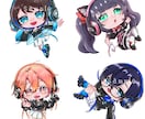 ポップで可愛いミニキャラ描きます アイコン・動画・グッズなど様々な用途に◎ イメージ2