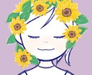 花✕人物のアイコン作成します 華道経験者が花をあしらった似顔絵イラストを作成します。 イメージ3