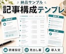 ChatGPTの記事構成テンプレを作ります 検索意図から見出しと確認項目まで再利用できる型に整理 イメージ4