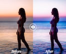 普通の写真からネオン画像に★画像のカラー調整します ネオンカラー、ネオンライト、サイバーパンク系のカラー加工 イメージ2