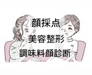 顔採点・美容整形アドバイス・調味料顔診断致します 安価で1番丁寧な精密解説をお届け致します！（リピーターも可） イメージ1