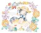 商用可！透明水彩で豪華！華やかな1枚を作成します 鑑賞用/小説等の表紙や挿絵/配信サムネ/グッズ/HPなど イメージ4