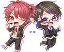 ポップで可愛い♡ミニキャライラスト制作します 商用OK◎アイコンやグッズ、スタンプなどにおすすめです♪ イメージ3