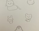 ゆるい動物のイラスト描きます くまやねこなどの動物をゆるーいイラストにしてご提供します。 イメージ6