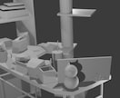 簡単３Dモデルで背景やアクセ、頭のアタリを作ります 無機物のアイテムや背景が簡単に描けるようになります！ イメージ2